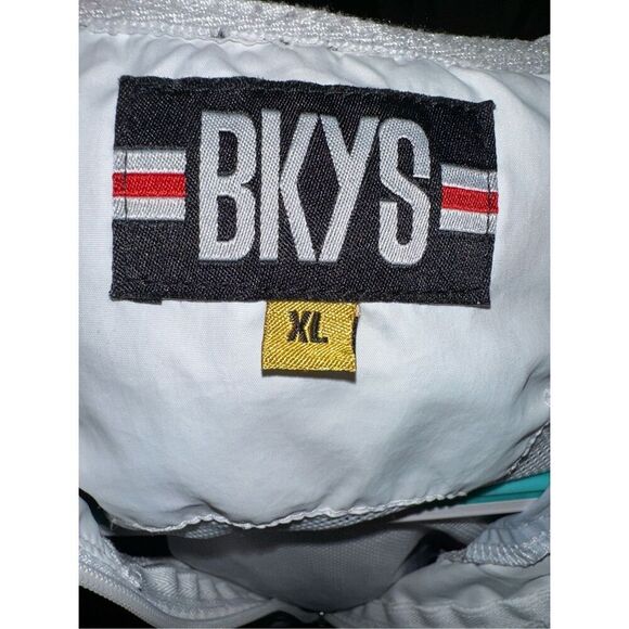 Vtg BKYS Men's Red Racing Zip Up Windbreaker Jacket Size XL - Picture 6 of 6